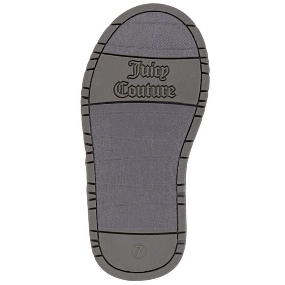 New! JUICY COUTURE Little Girls Glitter Rhinestone Logo Faux Fur Boots Booties 7 - Picture 5 of 11